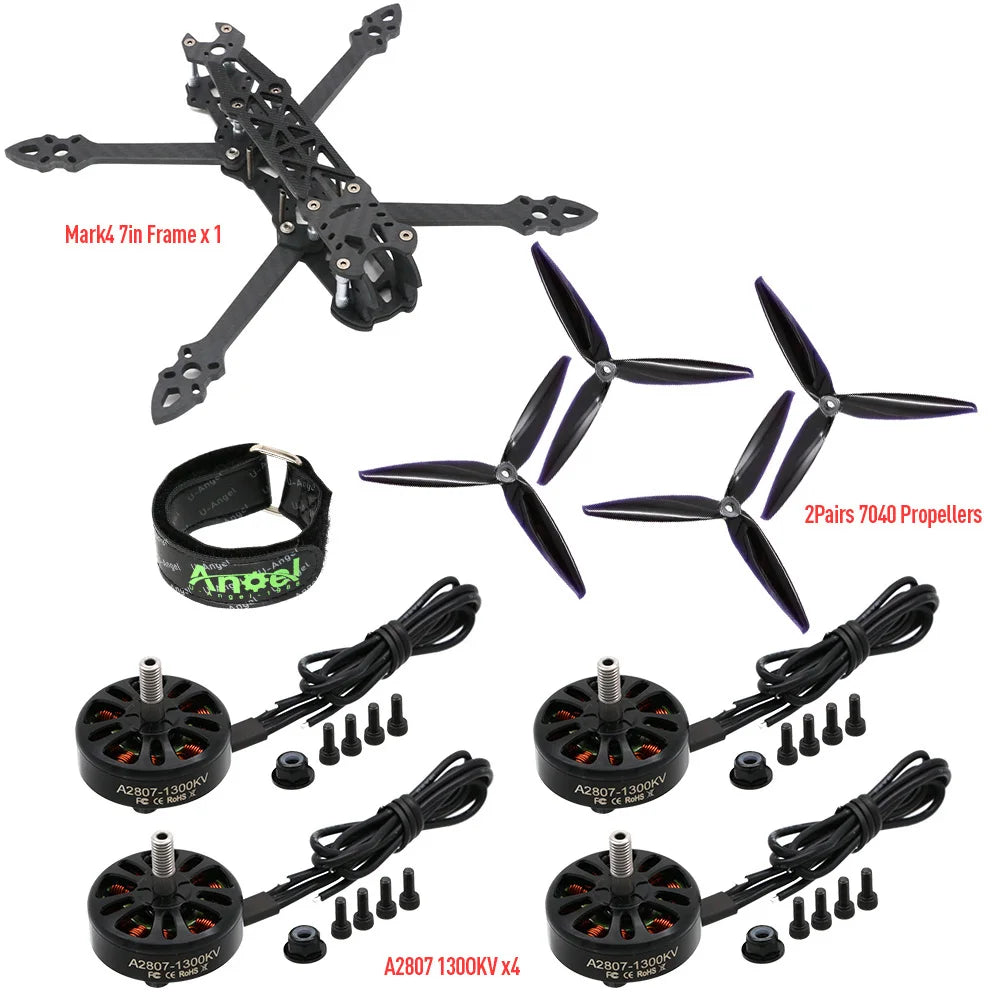 Mark4 Mark 4 7inch 295mm FPV Frame& F4 V3S PLUS Stack BLS 60A ESC &A2807 1300KV Brushless Motor& 7040 propeller RC Drone Kit Mark4 Mark 4 7inch 295mm FPV Frame& F4 V3S PLUS Stack BLS 60A ESC &A2807 1300KV Brushless Motor& 7040 propeller RC Drone Kit